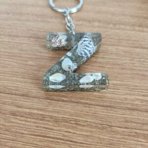 deniz kabuğu & kumlu harf "s" anahtarlık & kişiye Özel, hediye kutulu (kopya)