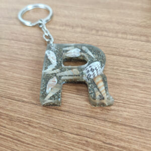 deniz kabuğu & kumlu harf "z" anahtarlık & kişiye Özel, hediye kutulu (kopya)