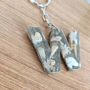 deniz kabuğu & kumlu harf "f" anahtarlık & kişiye Özel, hediye kutulu (kopya)