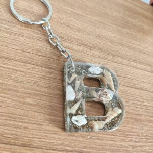 deniz kabuğu & kumlu harf "o" anahtarlık & kişiye Özel, hediye kutulu (kopya)