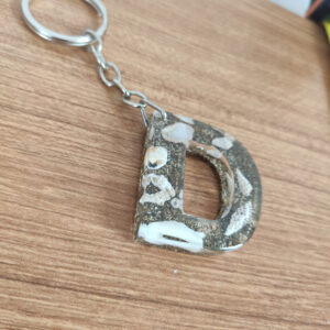 deniz kabuğu & kumlu harf "b" anahtarlık & kişiye Özel, hediye kutulu (kopya)