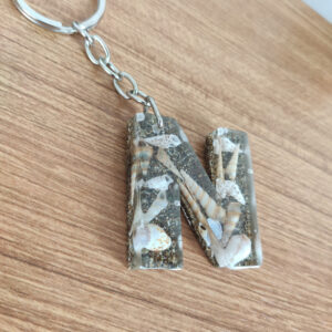 deniz kabuğu & kumlu harf "d" anahtarlık & kişiye Özel, hediye kutulu (kopya)