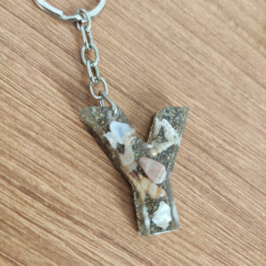 deniz kabuğu & kumlu harf "n" anahtarlık & kişiye Özel, hediye kutulu (kopya)