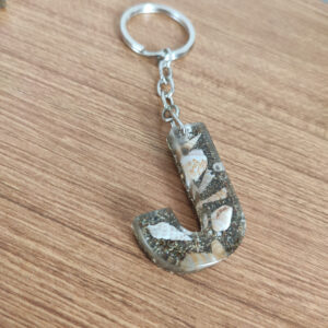 deniz kabuğu & kumlu harf "c" anahtarlık & kişiye Özel, hediye kutulu (kopya)