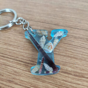 “açık mavi deniz” epoksi “i” harf anahtarlık (kopya)