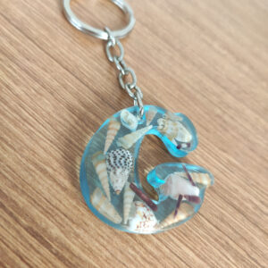 “açık mavi deniz” epoksi “f” harf anahtarlık (kopya)